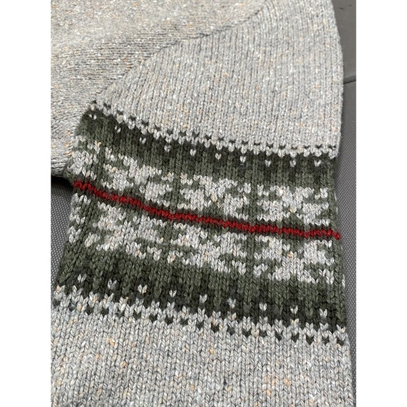 Eddie Bauer Grandpa XL Sweater Wool Blend  Nordic Chunky Thick Knit Fleck VTG - Picture 7 of 7